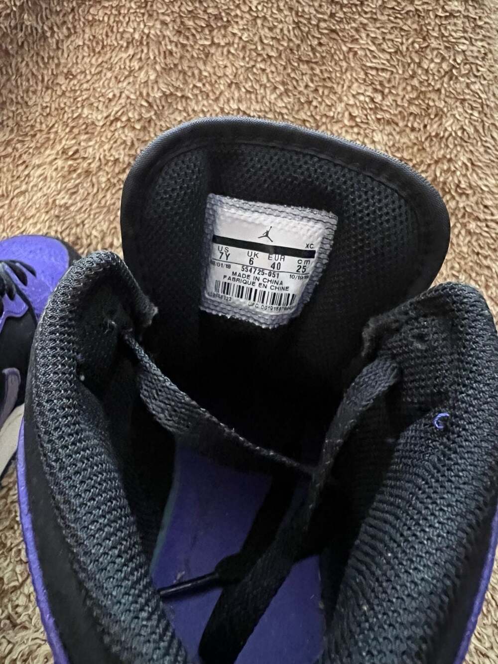 Air Jordan 1 Retro Mid GS Dark Concord 554725-051 - Picture 4 of 4